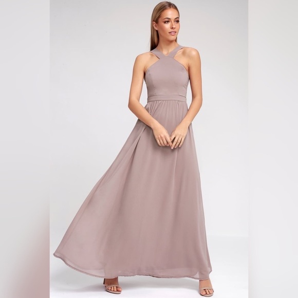 Lulus Air of Romance Taupe Maxi Dress - Picture 2 of 8